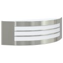 LAMPA ŚCIENNA 2 SZT. SREBRNA STAL NIERDZEWNA IP44