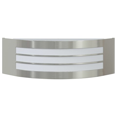 LAMPA ŚCIENNA 2 SZT. SREBRNA STAL NIERDZEWNA IP44