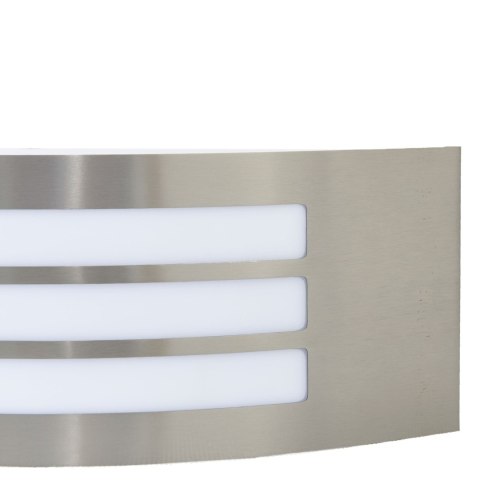 LAMPA ŚCIENNA 2 SZT. SREBRNA STAL NIERDZEWNA IP44