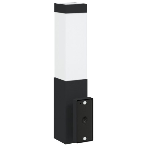 LAMPA ŚCIENNA NA ZEWNĄTRZ CZARNA STAL NIERDZEWNA IP44