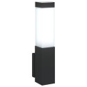 LAMPA ŚCIENNA NA ZEWNĄTRZ CZARNA STAL NIERDZEWNA IP44
