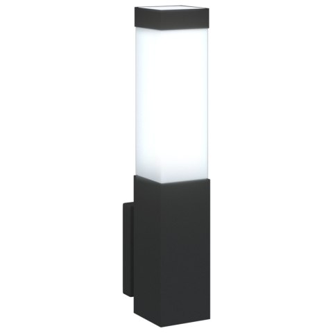 LAMPA ŚCIENNA NA ZEWNĄTRZ CZARNA STAL NIERDZEWNA IP44