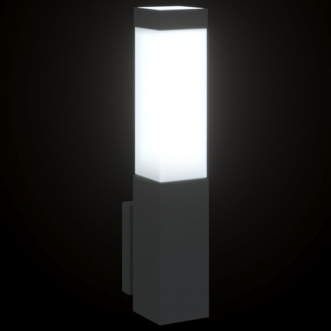 LAMPA ŚCIENNA NA ZEWNĄTRZ CZARNA STAL NIERDZEWNA IP44