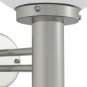 LAMPA ŚCIENNA NA ZEWNĄTRZ SREBRNA STAL NIERDZEWNA IP44
