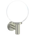 LAMPA ŚCIENNA NA ZEWNĄTRZ SREBRNA STAL NIERDZEWNA IP44