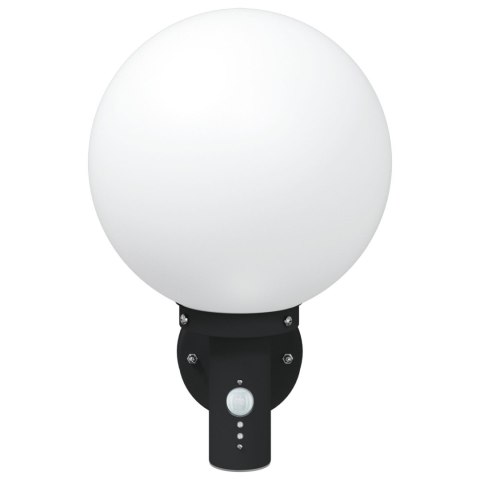 LAMPA ŚCIENNA NA ZEWNĄTRZ Z CZUJNIKIEM CZARNA STAL NIERDZEWNA IP44