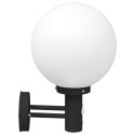 LAMPA ŚCIENNA NA ZEWNĄTRZ Z CZUJNIKIEM CZARNA STAL NIERDZEWNA IP44