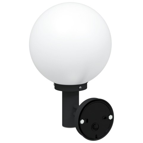 LAMPA ŚCIENNA NA ZEWNĄTRZ Z CZUJNIKIEM CZARNA STAL NIERDZEWNA IP44