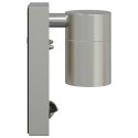 LAMPA ŚCIENNA NA ZEWNĄTRZ Z CZUJNIKIEM SREBRNA STAL NIERDZEWNA IP44