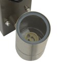 LAMPA ŚCIENNA NA ZEWNĄTRZ Z CZUJNIKIEM SREBRNA STAL NIERDZEWNA IP44