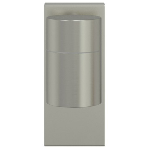 LAMPA ŚCIENNA SREBRNA STAL NIERDZEWNA IP44
