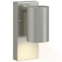 LAMPA ŚCIENNA SREBRNA STAL NIERDZEWNA IP44