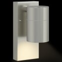 LAMPA ŚCIENNA SREBRNA STAL NIERDZEWNA IP44