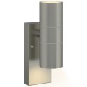 LAMPA ŚCIENNA SREBRNA STAL NIERDZEWNA IP44