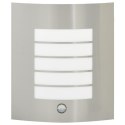 LAMPA ŚCIENNA Z CZUJNIKIEM 2 SZT. SREBRNA STAL NIERDZEWNA IP44