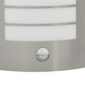 LAMPA ŚCIENNA Z CZUJNIKIEM 2 SZT. SREBRNA STAL NIERDZEWNA IP44
