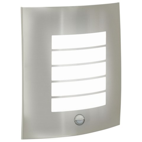LAMPA ŚCIENNA Z CZUJNIKIEM 2 SZT. SREBRNA STAL NIERDZEWNA IP44
