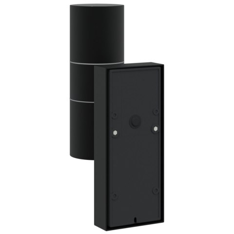 LAMPA ŚCIENNA Z CZUJNIKIEM RUCHU CZARNA STAL NIERDZEWNA IP44