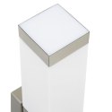 LAMPA ŚCIENNA Z CZUJNIKIEM SREBRNA STAL NIERDZEWNA IP44