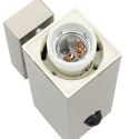LAMPA ŚCIENNA Z CZUJNIKIEM SREBRNA STAL NIERDZEWNA IP44