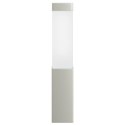 LAMPA ŚCIENNA ZEWNĘTRZNA SREBRNA STAL NIERDZEWNA IP44