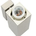 LAMPA ŚCIENNA ZEWNĘTRZNA SREBRNA STAL NIERDZEWNA IP44