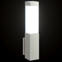 LAMPA ŚCIENNA ZEWNĘTRZNA SREBRNA STAL NIERDZEWNA IP44