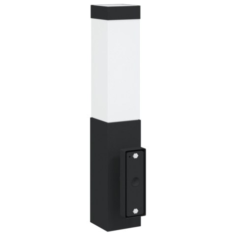 LAMPA ŚCIENNA ZEWNĘTRZNA Z CZUJNIKIEM CZARNA STAL NIERDZEWNA IP44