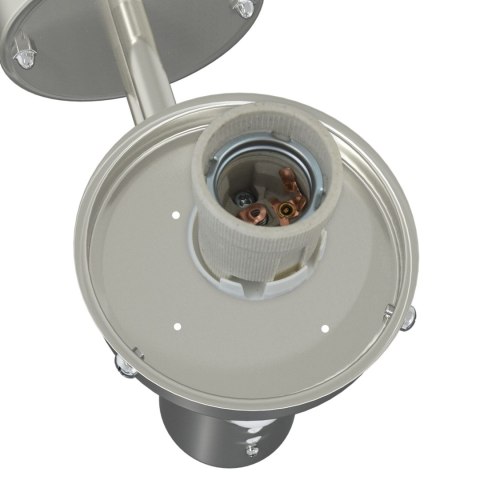 LAMPA ŚCIENNA ZEWNĘTRZNA Z CZUJNIKIEM SREBRNA STAL NIERDZEWNA IP44