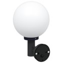 ZEWNĘTRZNA LAMPA ŚCIENNA CZARNA STAL NIERDZEWNA IP44