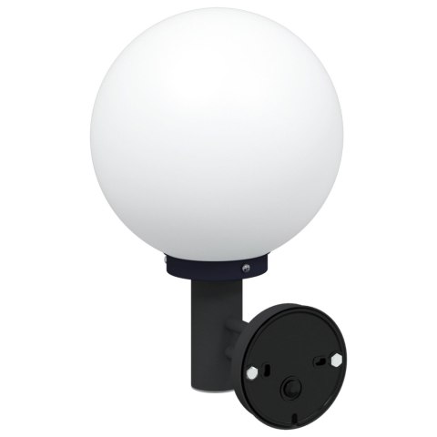 ZEWNĘTRZNA LAMPA ŚCIENNA CZARNA STAL NIERDZEWNA IP44
