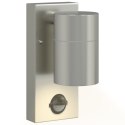 ZEWNĘTRZNE LAMPY ŚCIENNE Z CZUJNIKIEM 2 SZT. SREBRNA STAL NIERDZEWNA IP44