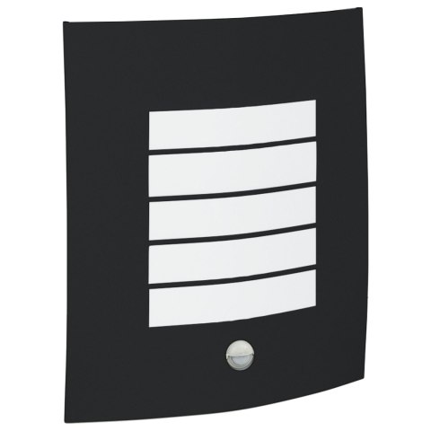 ZEWNĘTRZNE LAMPY ŚCIENNE Z CZUJNIKIEM 2 SZTUKI CZARNY STAL NIERDZEWNA IP44