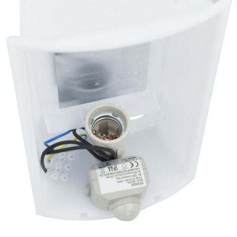 ZEWNĘTRZNE LAMPY ŚCIENNE Z CZUJNIKIEM 2 SZTUKI CZARNY STAL NIERDZEWNA IP44