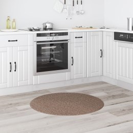 DYWAN SHAGGY Z LATEKSOWYM PODKŁADEM BRĄZOWY ŚR.90CM