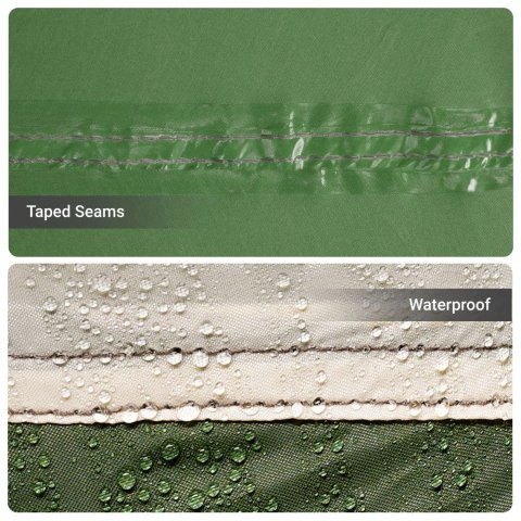 NAMIOT RODZINNY Z OKIENKAMI KOPUŁA ZIELONY DLA 10 OSÓB WODOODPORNY