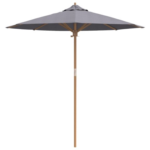 CIEMNOSZARY PARASOL OGRODOWY 217X230CM Z BAMBUSA