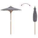 PARASOL OGRODOWY CIEMNOSZARY 150X210CM Z BAMBUSA