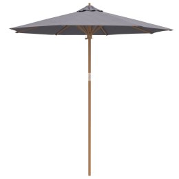 PARASOL OGRODOWY CIEMNOSZARY 240X260CM Z BAMBUSA