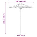 PARASOL OGRODOWY KREMOWY 180X230CM Z BAMBUSA