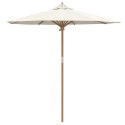 PARASOL OGRODOWY KREMOWY 217X230CM Z BAMBUSA