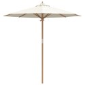 PARASOL OGRODOWY KREMOWY 217X230CM Z BAMBUSA
