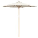 PARASOL OGRODOWY KREMOWY 240X260CM Z BAMBUSA