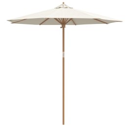 PARASOL OGRODOWY KREMOWY 240X260CM Z BAMBUSA