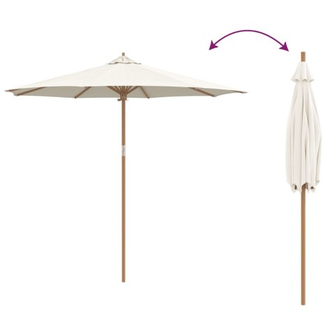 PARASOL OGRODOWY KREMOWY 270X260CM BAMBOO