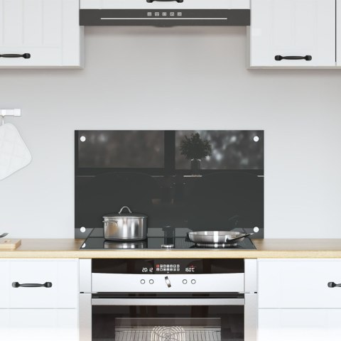 PANEL OCHRONNY DO KUCHNI CIEMNOSZARY 70X40X0,6CM SZKŁO HARTOWANE