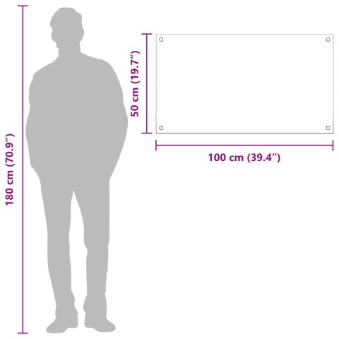 PANEL KUCHENNY OCHRONNY KUCHENNY JASNOSZARY 100X50X0,6CM SZKŁO HARTOWANE