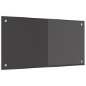 CIEMNOSZARY PANEL OCHRONNY DO KUCHNI 80X40X0,6CM ZE SZKŁA HARTOWANEGO