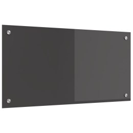 CIEMNOSZARY PANEL OCHRONNY DO KUCHNI 80X40X0,6CM ZE SZKŁA HARTOWANEGO