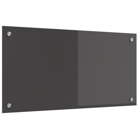 CIEMNOSZARY PANEL OCHRONNY DO KUCHNI 80X40X0,6CM ZE SZKŁA HARTOWANEGO